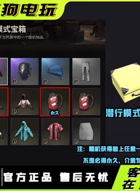 PUBG潜行模式宝箱CDK绝地求生潜行连帽卫衣吃鸡奇袭背包兑换码