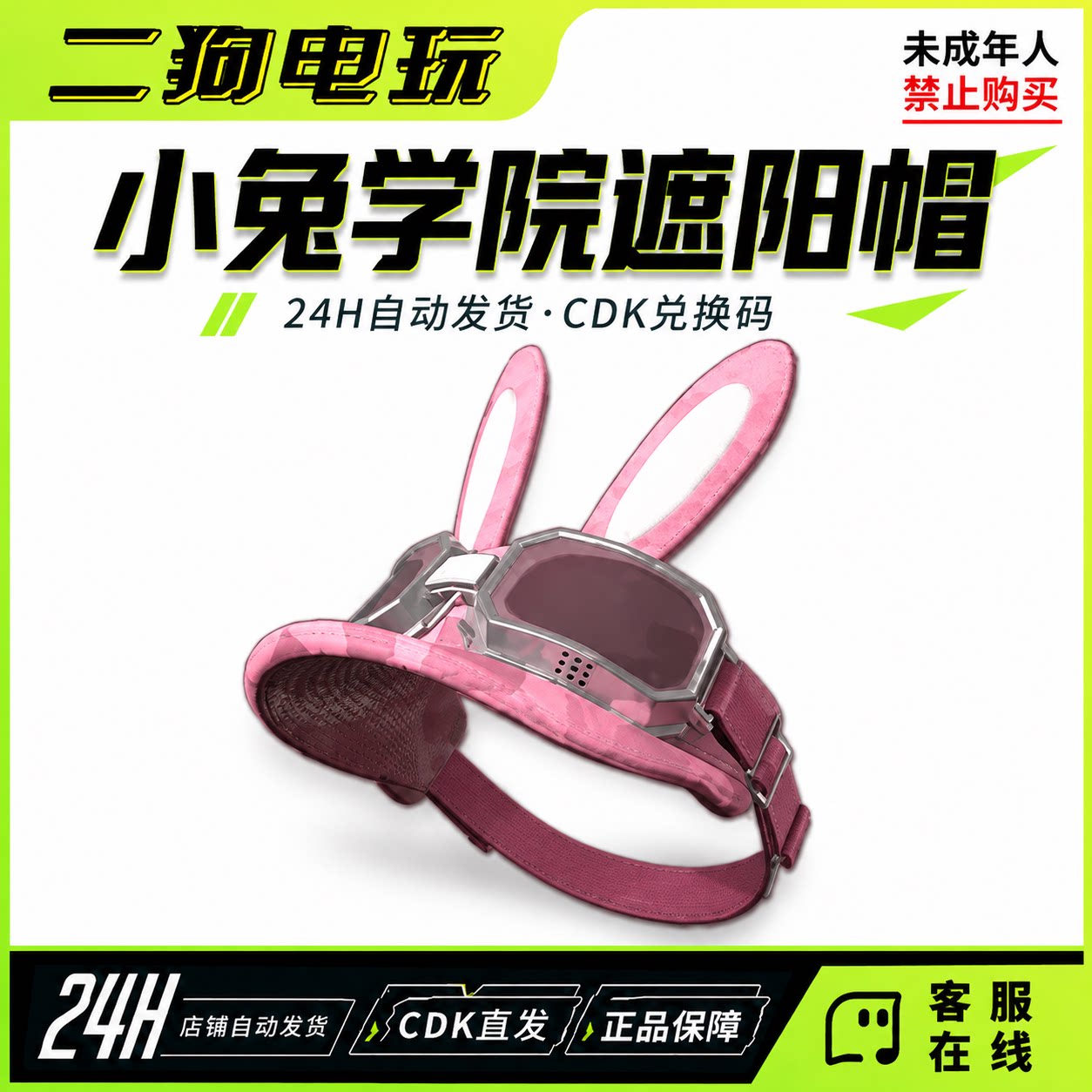 steam绝地求生PUBG皮肤CDK小兔学院遮阳帽CDK兑换码