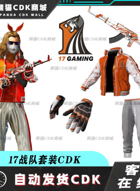 PUBG绝地求生皮肤17GAMING战队套装礼包吃鸡定制衣服兑换码CDK