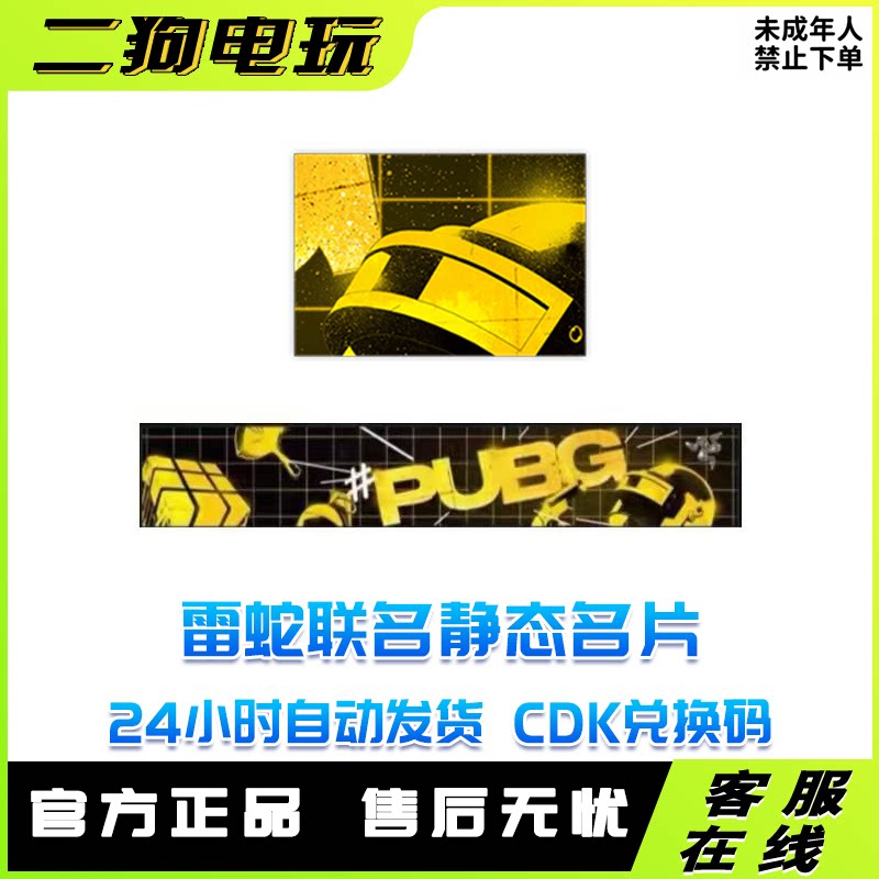 PUBG绝地求生雷蛇炼狱蝰蛇联名静态名片雷蛇名片吃鸡兑换码CDK图片
