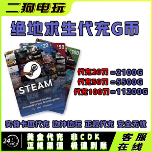 PUBG绝地求生G币代充美金卡充值游戏币Steam官方折扣快充G-COIN