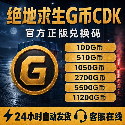 PUBGG币绝地求生g币金币gb吃鸡游戏皮肤点券官方充值CDK兑换码