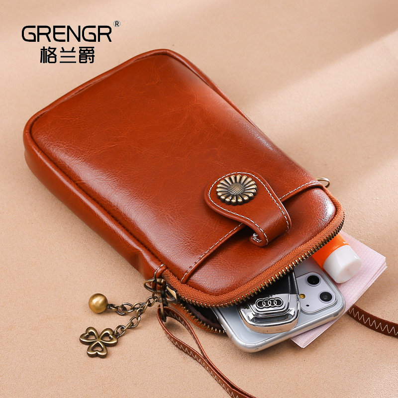 秋冬新款包包女2020迷你小包牛皮韩版斜挎女包真皮单肩竖款手机包