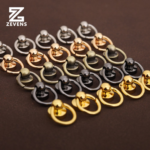 带圈和尚头 纯铜材质 手工DIY皮具配件 旋转和尚头奶嘴钉脖环五金