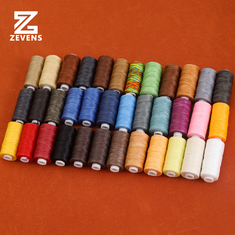 手缝扁蜡线 150D 涤纶扁蜡线 0.8mm长50米 手工DIY皮革缝线18-36