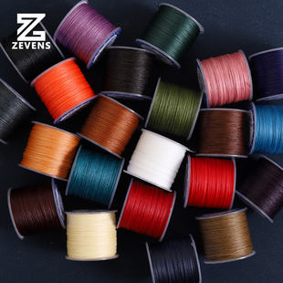 涤纶蜡线 0.4mm30米 皮革缝纫线可烧结3股 不散股蜡线 手缝圆蜡线