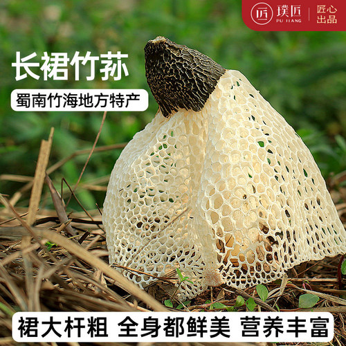 无硫熏本色长裙竹荪全身鲜美