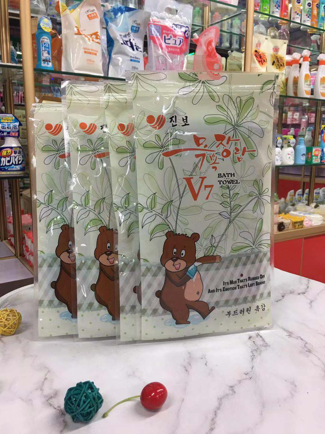 韩国进口 沐浴男女通用宽松款澡巾  去泥效果超级好 搓澡不疼