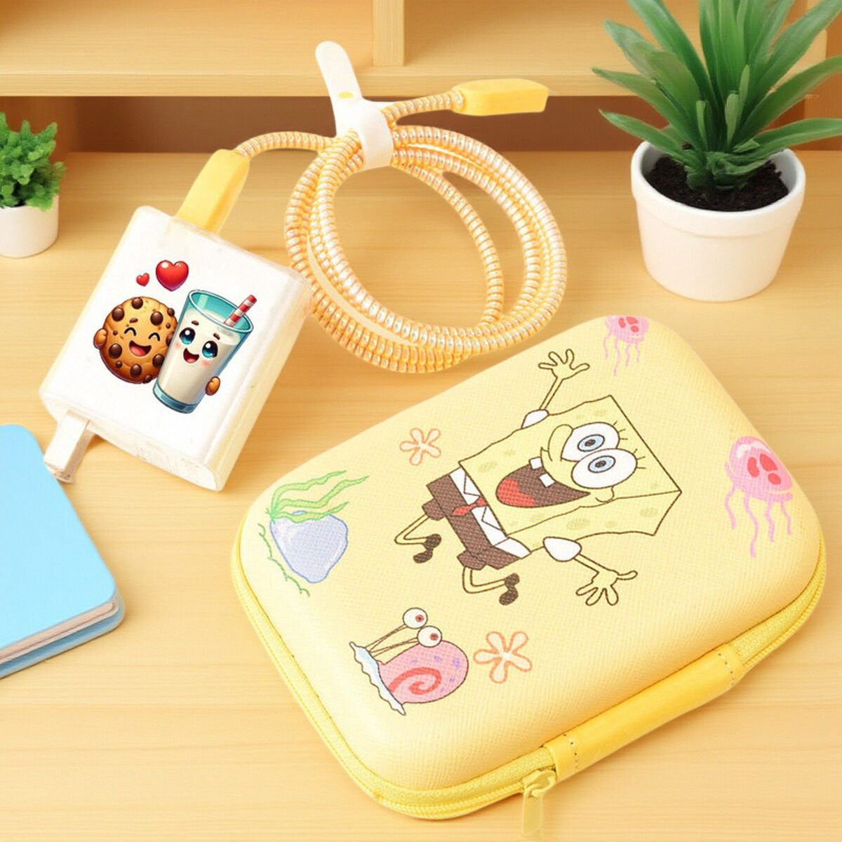 适用华为nova 13 12 Magic7充电器数据线保护套壳缠绕绳卡通萌Pro