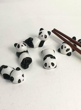 陶瓷熊猫套装装饰摆件