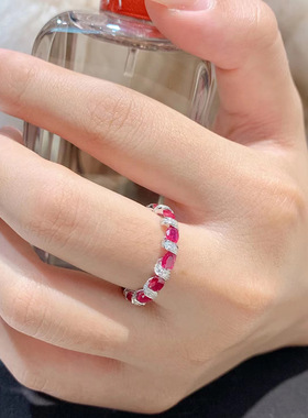 网红风彩色宝石轻奢ins女