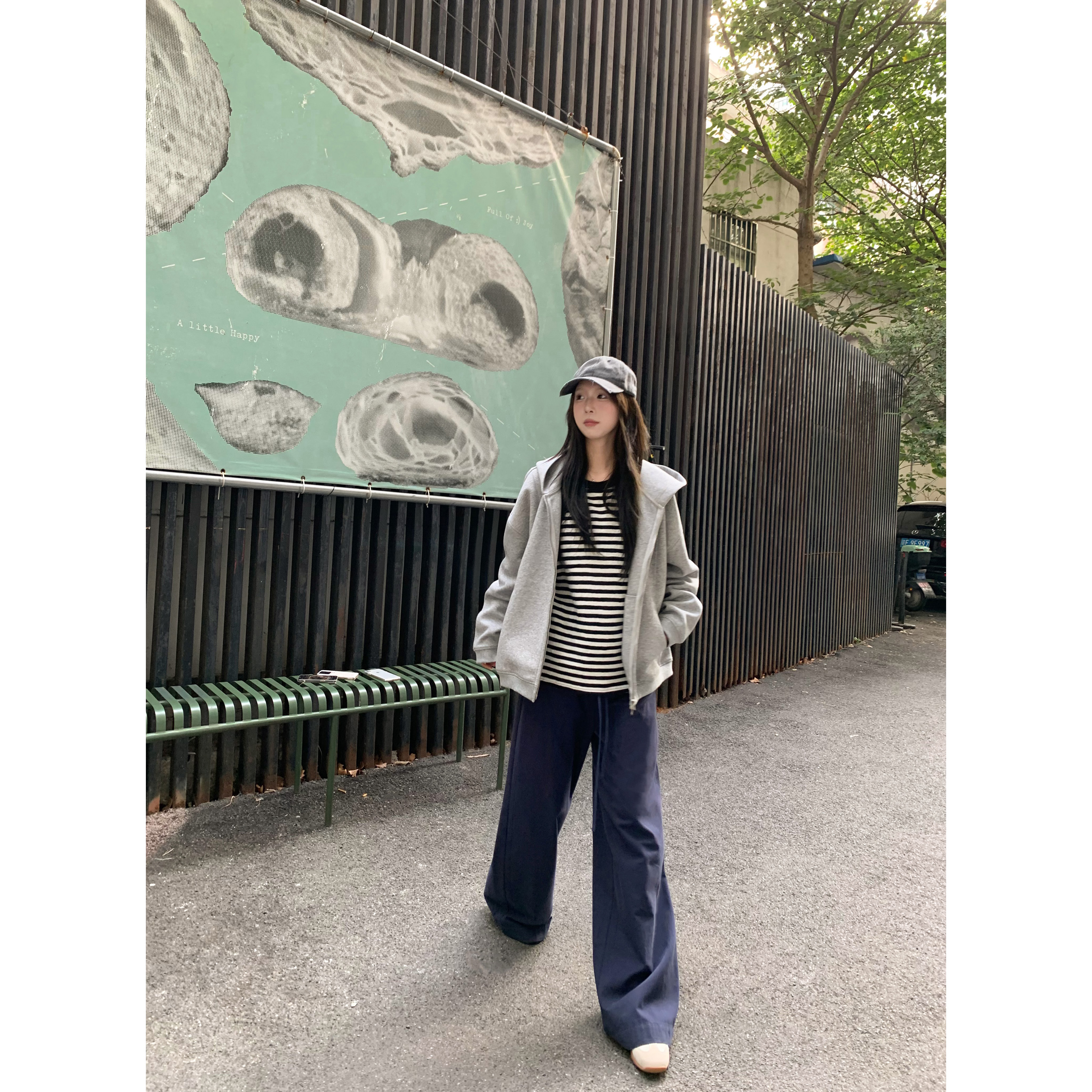 莱赛尔棉宽松直筒显瘦休闲裤