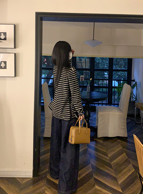 HVIVI【复活返场】V领显瘦条纹针织开衫女早秋宽松薄款慵懒外套