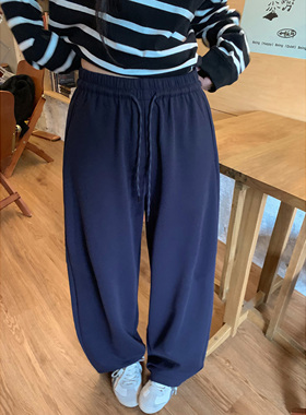 HVIVI 宽松显瘦休闲卫裤女2025春秋新款bf慵懒风直筒阔腿运动裤