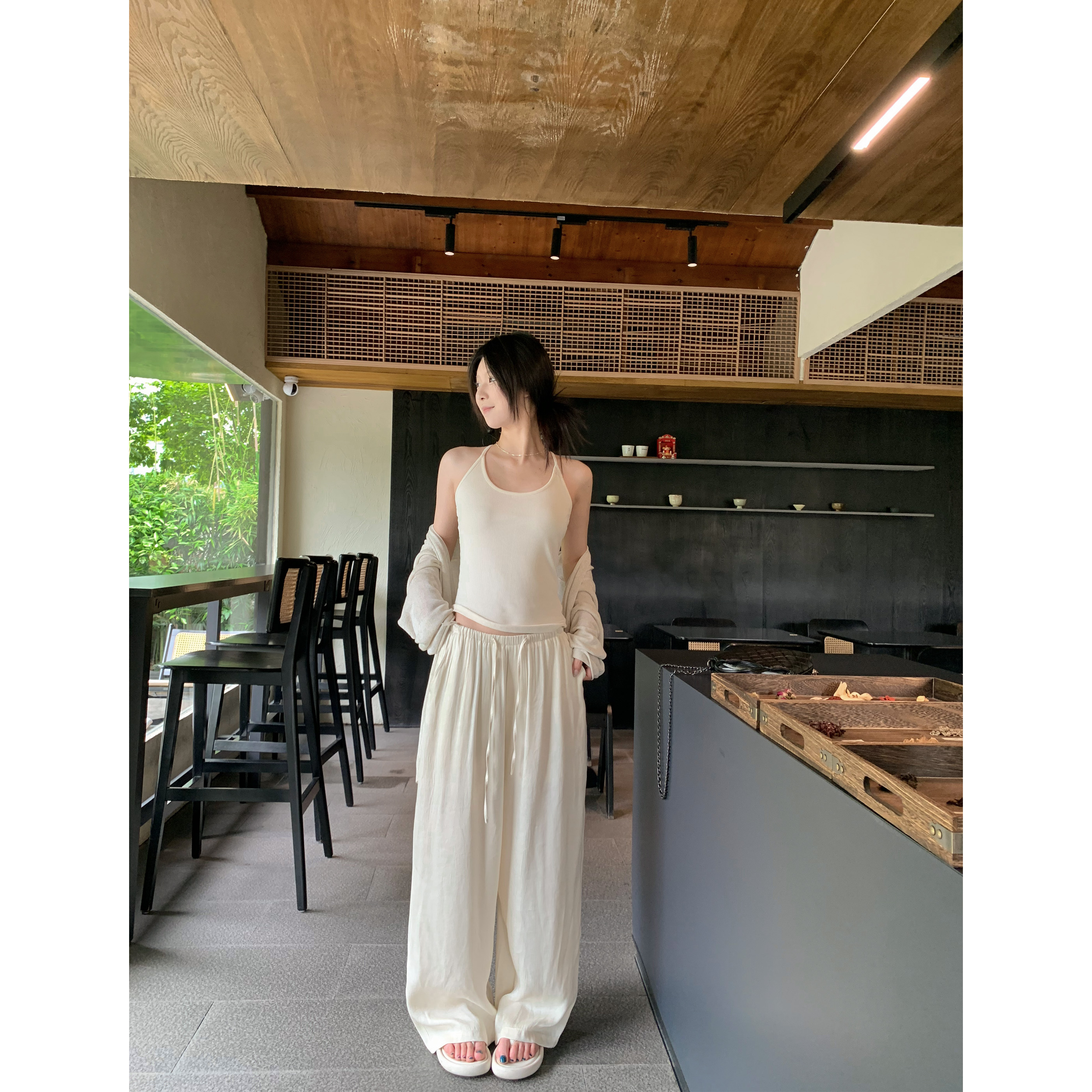 垂感休闲阔腿裤夏季凉凉裤