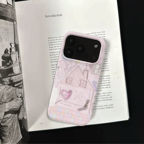 原创可爱粉屋甜心iPhone17pro手机壳磁吸16p软壳亮面14半包壳苹果15promax全包磨砂硬壳适用三星s24S25