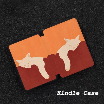 原创慵懒橘猫适用kindle7代电子书保护套kpw123软壳958防摔带休眠