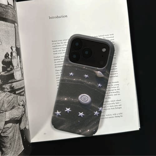 原创氛围感星滩螺iPhone18pro手机壳磁吸17p软壳亮面15半包壳苹果14promax全包磨砂硬壳适用三星s24S25