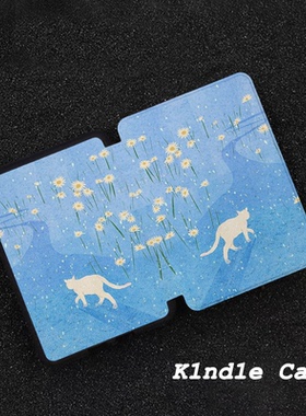 原创蓝梦小猫适用kindle7代电子书保护套kpw123软壳958防摔带休眠