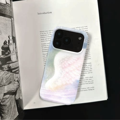 原创氛围感星芒羽翼iPhone17pro手机壳磁吸16p软壳亮面14半包壳苹果15promax全包磨砂硬壳适用三星s24S25