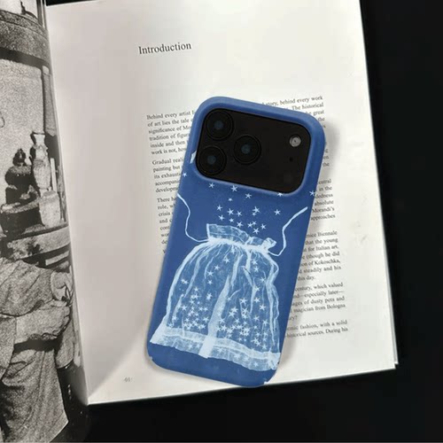原创简约繁星纱袋iPhone17pro手机壳磁吸16p软壳亮面14半包壳苹果15promax全包磨砂硬壳适用三星s24S25