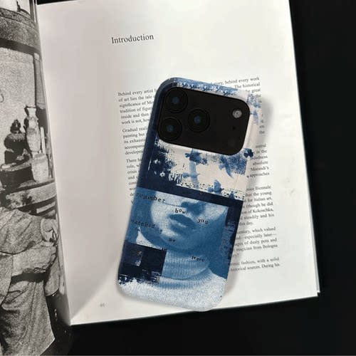 原创氛围感飞鸟蓝影iPhone17pro手机壳磁吸16p软壳亮面14半包壳苹果15promax全包磨砂硬壳适用三星s24S25