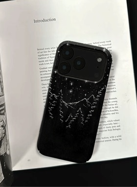 原创小众山间星语iPhone17pro手机壳磁吸16p软壳亮面14半包壳苹果15promax全包磨砂硬壳适用三星s24S25