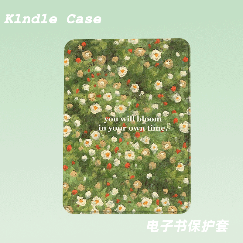 花绿油画适用kindle7代电子书保护套kpw123软壳958全包防摔带休眠