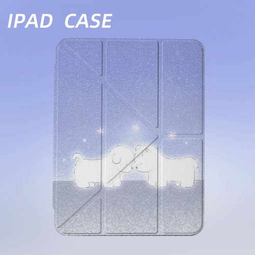 原创氛围感星下碰头iPad2025新款11代苹果Air7防弯Y折ipad壳三折第9代平板壳11寸Pro亚克力适用mini7带笔槽