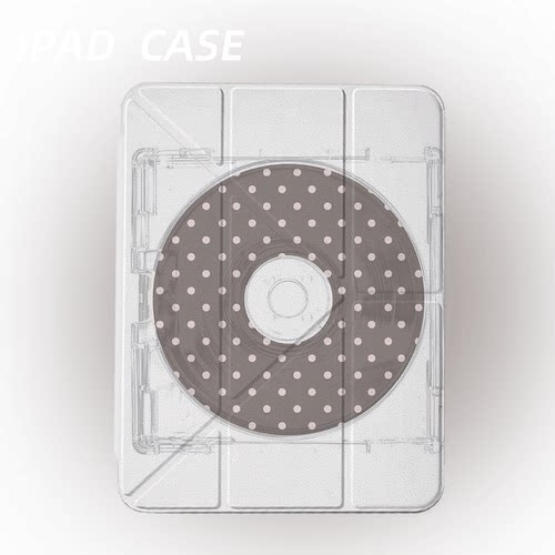 原创复古波点唱片iPad2025新款11代苹果Air7防弯Y折ipad壳三折第9代平板壳11寸Pro亚克力适用mini7带笔槽