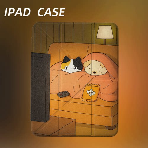 原创氛围感追剧搭子iPad2025新款11代苹果Air7防弯Y折ipad壳三折第9代平板壳11寸Pro亚克力适用mini7带笔槽