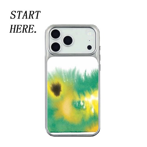 原创晕染绿鳄iPhone18pro手机壳磁吸17promax软壳16磨砂大孔壳苹果15pro艺术全包软壳适用14p电镀银边