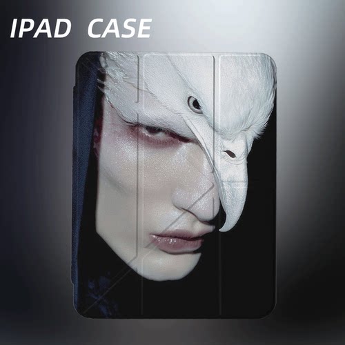 原创氛围感纯白鹰面iPad2025新款11代苹果Air7防弯Y折ipad壳三折第9代平板壳11寸Pro亚克力适用mini7带笔槽