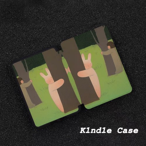 原创树后迷藏适用kindle7代电子书保护套kpw123软壳958防摔带休眠