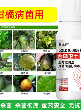 溃疡病用药柑橘果树沃柑砂糖橘橙子脂点黄斑疮痂炭疽黑星病沙皮病