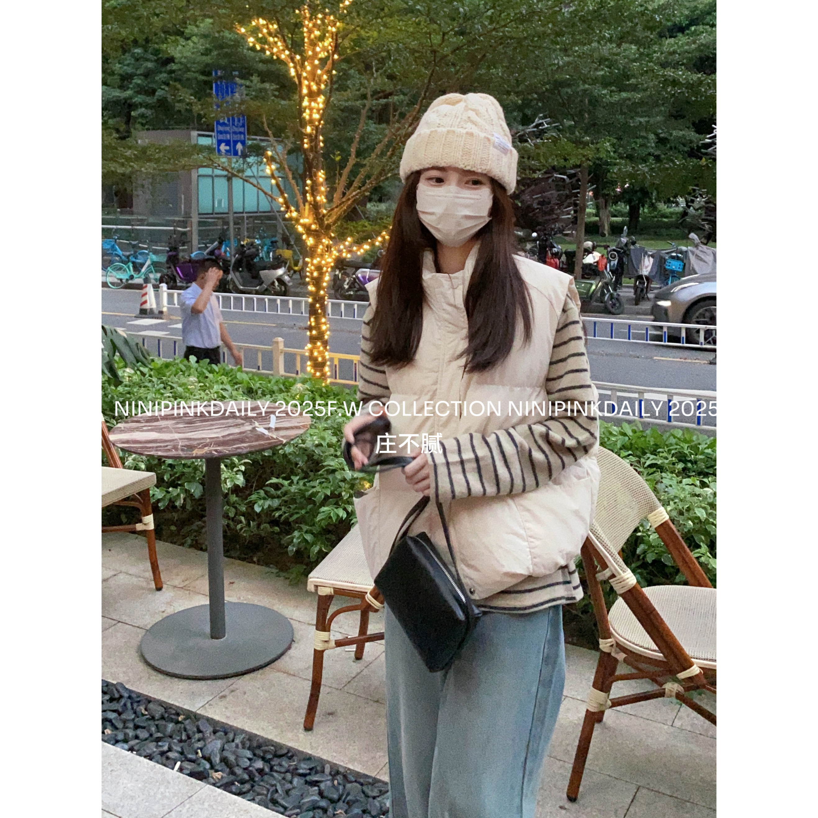 Ninipink庄不腻自制韩版立领马甲