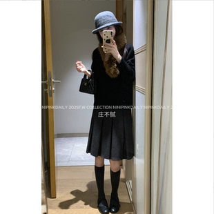 套头毛衣简约百搭圆领上衣 极简厚款 Ninipink庄不腻自制 糖果