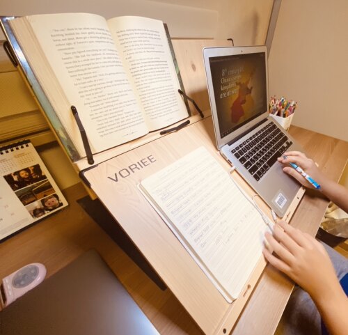 韩国VORIEE阅读架读书架书写看书架成人小学生双层折叠夹书架颈椎