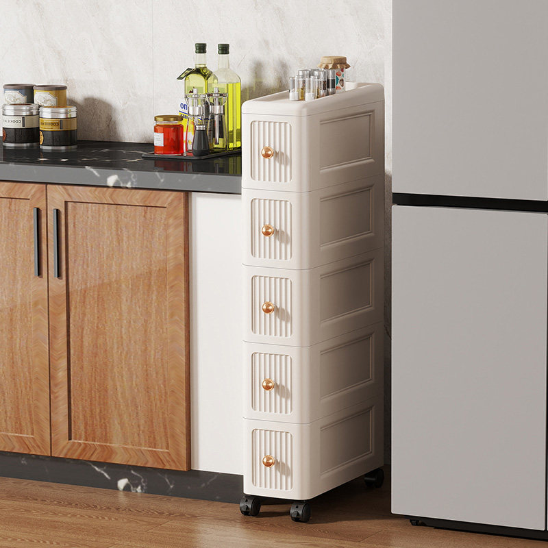 夹缝收纳柜厨房置物架冰箱侧边柜超窄多层抽屉式卫生间缝隙储物柜