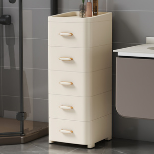 卫生间置物架浴室夹缝收纳柜洗手间储物柜抽屉厕所马桶侧边缝隙柜