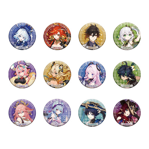 原神瓦雷莎芙宁娜周边吧唧徽章八重神子散兵莱欧斯利夜兰千织胸章