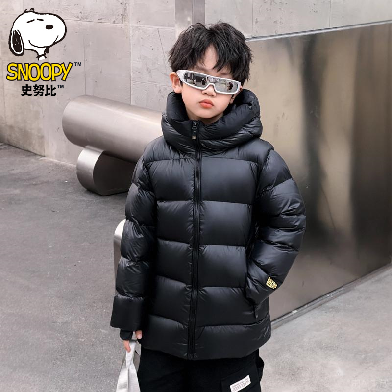 史努比童装羽绒服加长款加厚保暖