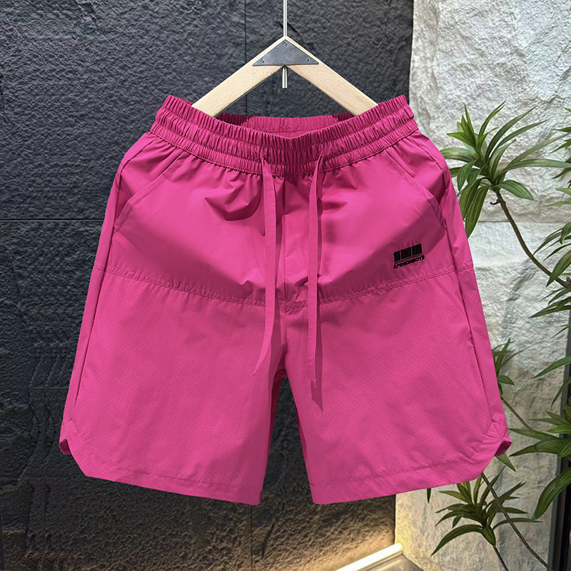 2026夏季新款男士休闲短裤宽松直筒运动速干沙滩裤美式百搭五分裤
