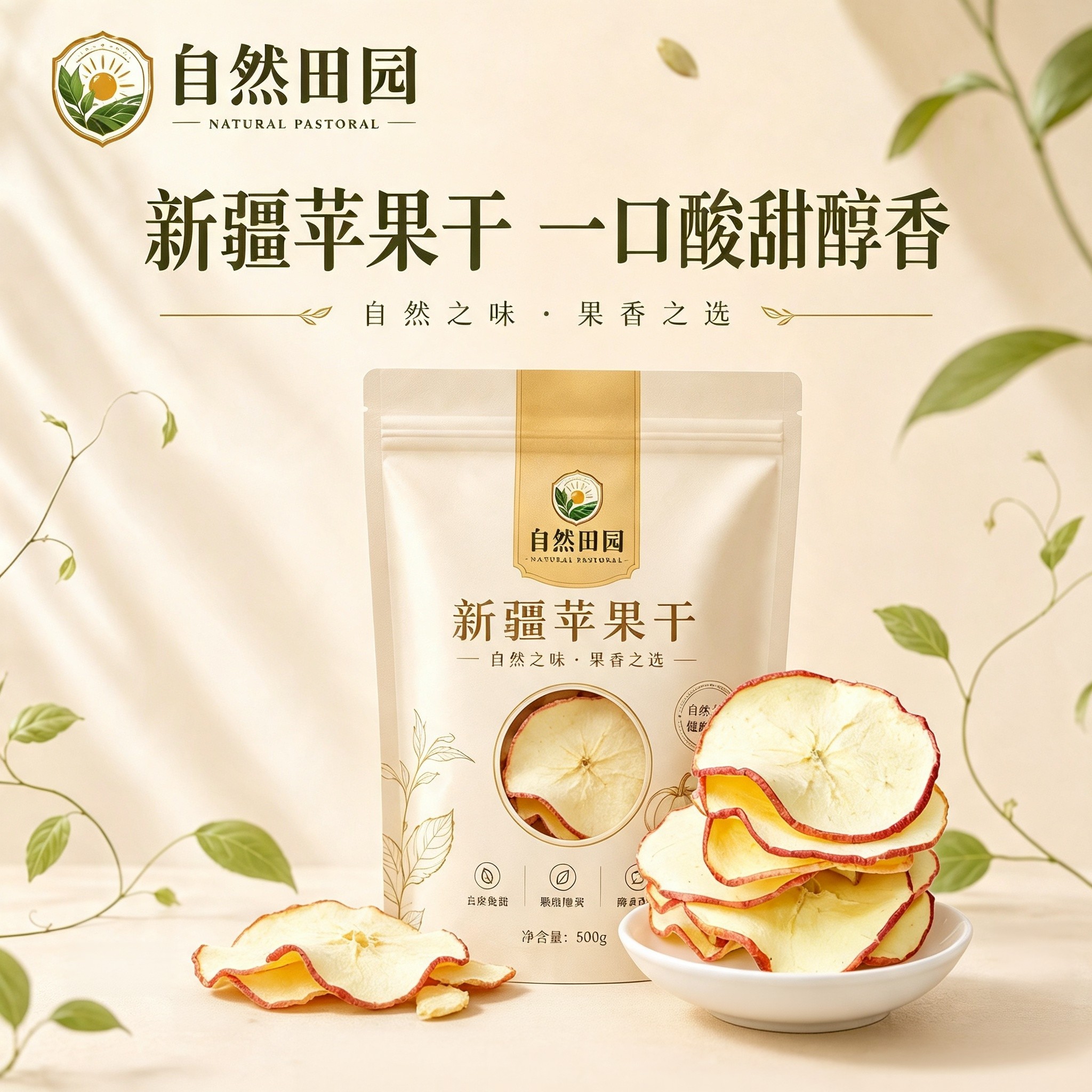 苹果干无糖无添加旗舰店净含量新疆阿克苏原味纯正苹果片婴儿泡水