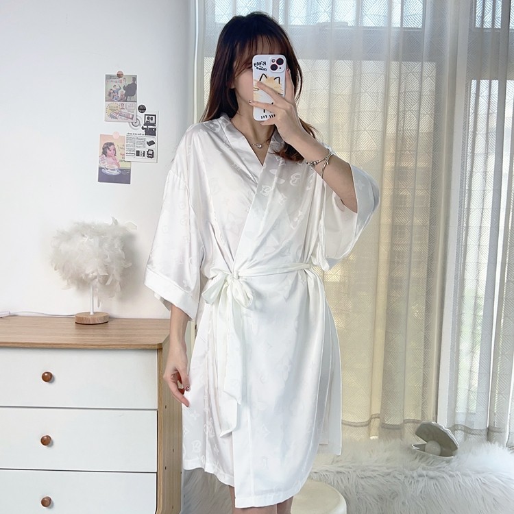 睡袍女春夏新款冰丝绸真丝薄款性感夏天提花睡裙系带和服宽松浴袍,女士内衣/男士内衣/家居服,睡衣/家居服套装,淘宝优惠券,粉丝福利购,淘宝优惠卷