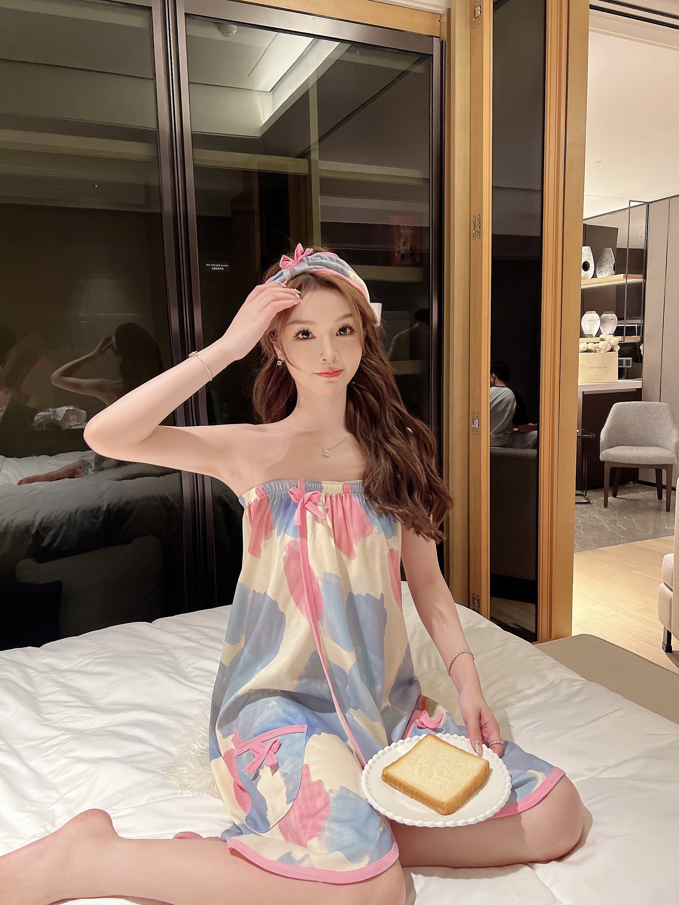 夏季新款纯棉浴巾女性感浴裙抹胸浴裙/浴袍/浴衣