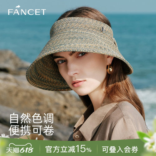 FANCET凡饰防晒帽女大帽檐遮阳帽