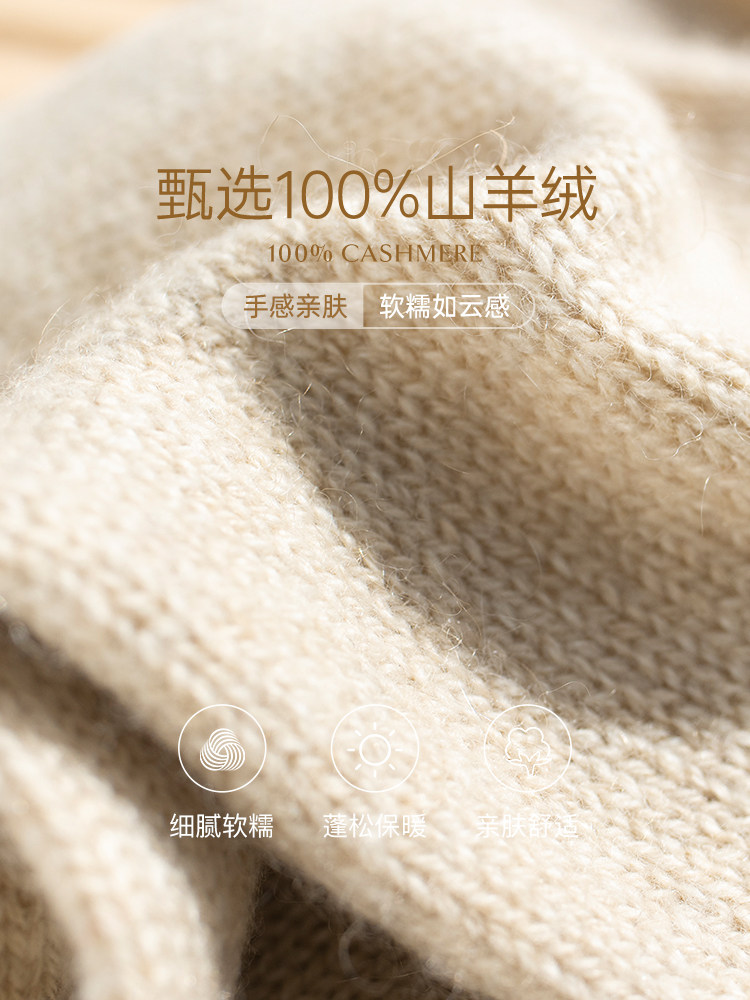 FANCET CASHMERE GLOVES WOMENS WINTER COLD THICKENED AND WARM CYCLING FINGER WOOL KNIT GLOVES GIFT BOX