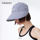 FANCET春夏通勤条纹风帽子女防紫外线太阳帽大头围渔夫遮阳防晒帽