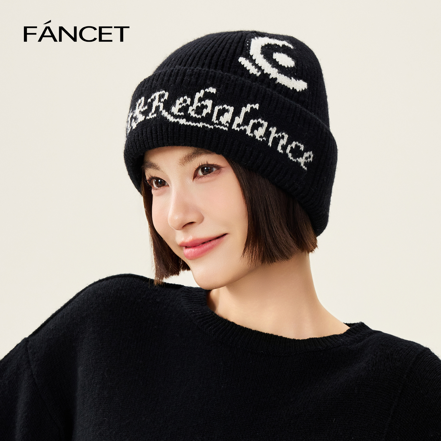 FANCET时尚韩版针织毛线帽